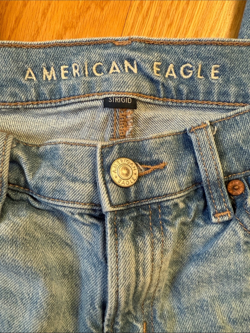 American Eagle Strigid high-waisted Stovepipe Jean 000 short - Picture 2 of 5